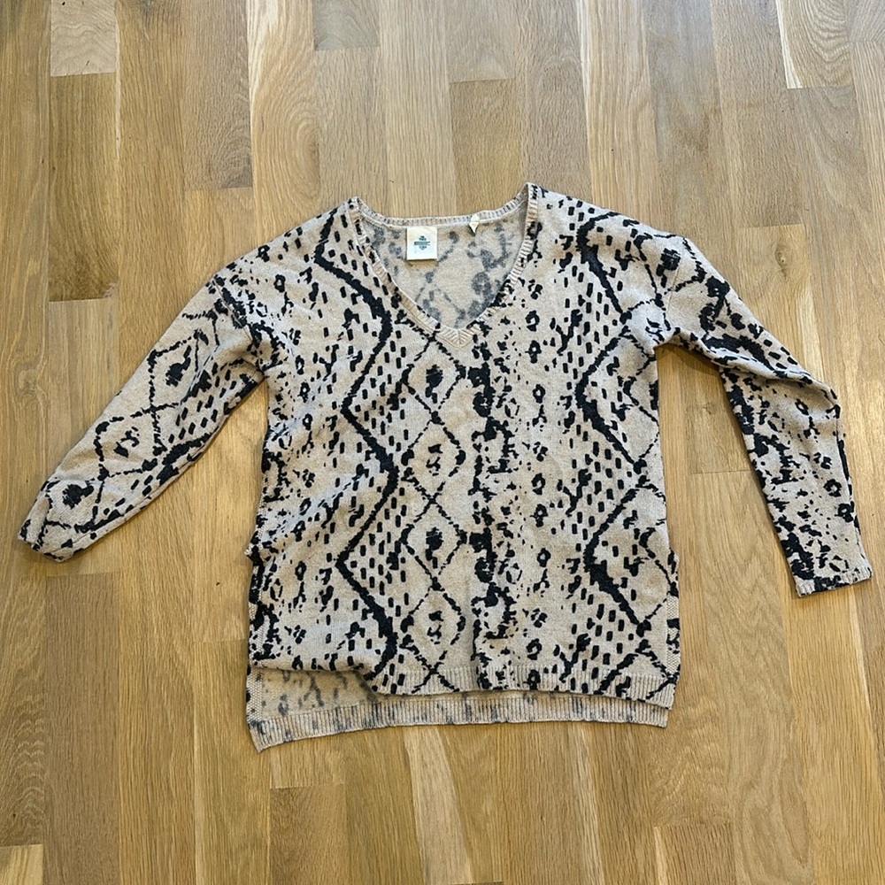 Anthropologie Patterned Sweater